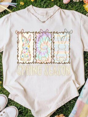 Easter Bunny Graphic Tee, Cute Spring Shirt, Easter Gift